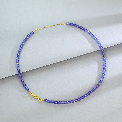 Fat Donglai quality tanzanite necklace 40+5 high-looking ethnic style white beaded necklace 2025 new style gift necklace for girls