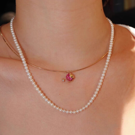 Orenchi Necklace for Women Pigeon Blood Ruby 18K Gold Diamond Pendant Luxury Jewelry Wedding Anniversary Birthday Gift for Wife Helicopter Ruby Necklace