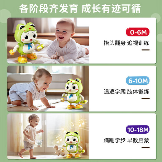 千封儿童青蛙跳舞机器人玩具带灯光会唱歌益智早教机2男女孩0-3岁 礼盒跳舞蓝兔【3首歌】+电池
