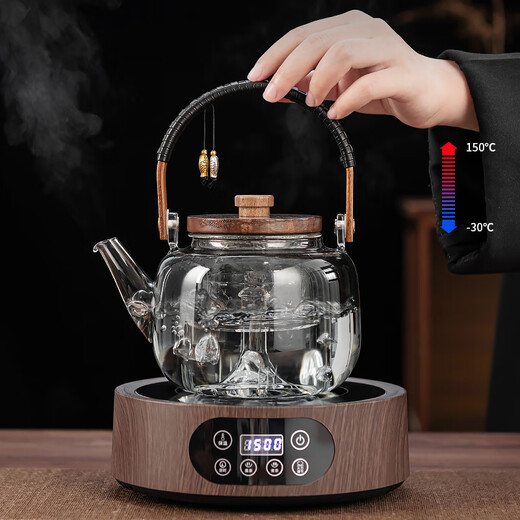 Zhengyang glass kungfu tea set high-end complete set split modern business tea table household tea tray boiling tea and boiling water 12-head cigarette Yaxin Wanchuan plate complete set Zhengming Hu Yuyun