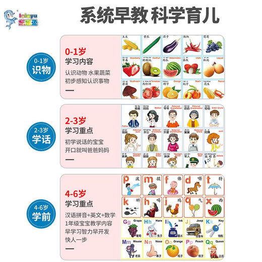 宙颗早教机幼儿启蒙点读机学习机可充电会发声书有声读物玩具挂图 31面有声点读本-充电款