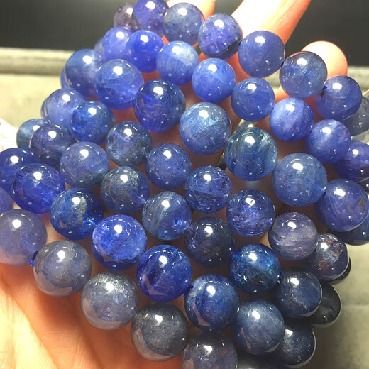 Oein natural tanzanite single circle bracelet ice type Tanzania sapphire symbiosis ocean heart bracelet jewelry gift Y25 diameter 8.5MM