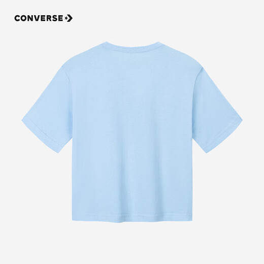 Converse 2-pack Converse children's jz T-shirt boys short-sleeved children's half-sleeved cotton casual round neck t-shirt top sky blue + white 150 /72 recommended height 140-152cm