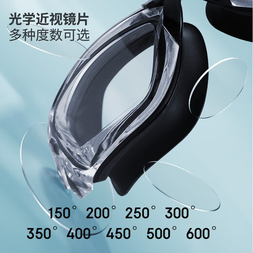 Shimeijia swimming goggles, professional anti-fog, wide-angle high-definition, fashionable electroplating, unisex, one-piece earplug swimming goggles, black and transparent