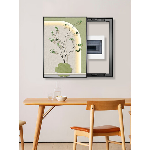 Pintura de la caja del medidor vertical nórdico Pintura moderna de la cubierta de flores simples Caja de distribución del colgante Interruptor de alimentación Pintura eléctrica K12213 135*45cm (Bloqueo: 25*35 cm) Tipo de cubierta de elevación