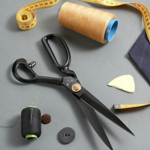Zhang Xiaoquan Ciseaux de tailleur en acier au manganèse, ciseaux de coupe industriels pour la maison et les vêtements, grands ciseaux de coupe manuels de 9 pouces, lame blanche 1 HC-9 pouces avec couteau pour enlever les coutures, ciseaux à fil