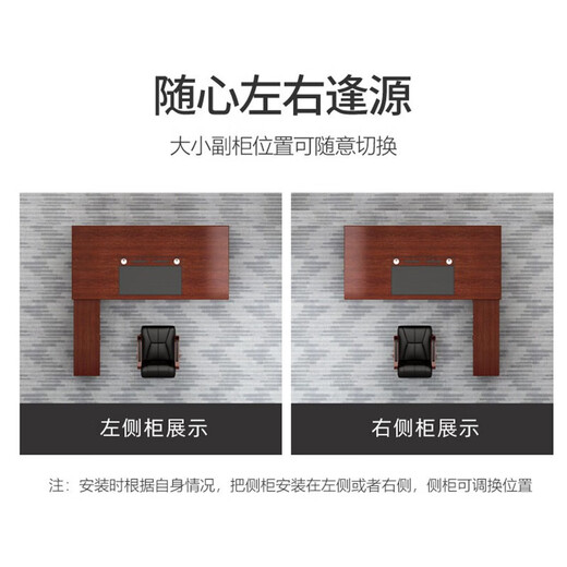 ZHONGWEI boss desk supervisor desk president desk office simple modern executive desk leader desk 2 meters including double cabinets
