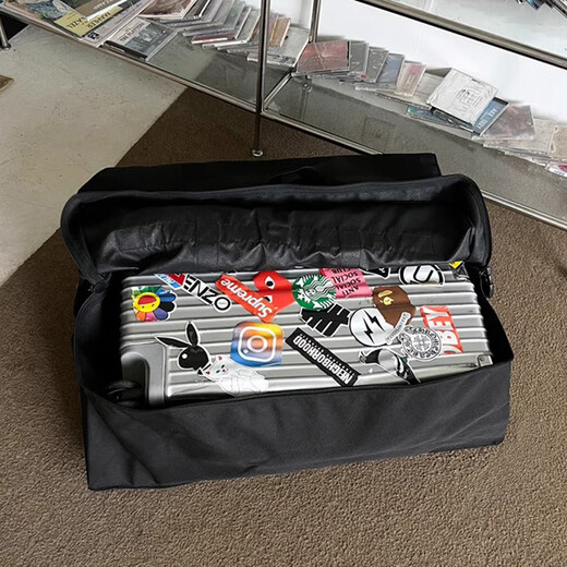 Xingxi 158 Airline Check Bag Large Capacity Luggage Bag Study Abroad Moving Bag Short-distance Travel Bag Live-in Campus Storage Bag Black (72*42*32CM)