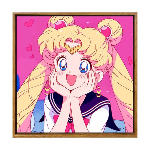 Clcey niedlicher Cartoon Sailor Moon Digitalölmalerei DIY Kinder handbemalte Acrylölmalerei Schlafzimmer Hängende Malerei