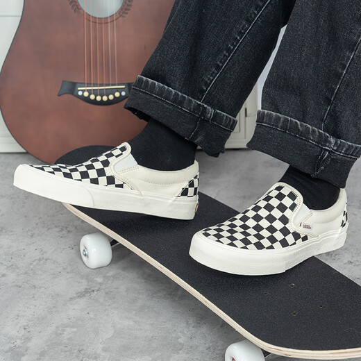 VANS范斯中性鞋Slip-On VR3低帮经典帆布鞋休闲鞋 一脚蹬 棋盘格 40