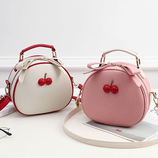 Bolso pequeño de un solo hombro de un solo hombro bolso pequeño para mujeres insentudas en Internet Estudiantes femeninas versátiles y de moda sn3895sn8 beige blanco y rojo // excelente 18*9*19