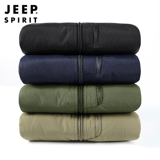 JEEP SPIRIT Jeep vest men's jacket men's spring and autumn velvet outdoor casual sleeveless vest top men's khaki 2XL