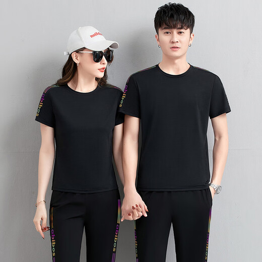 
Woodpecker Father's Day Gift Brand Couple Casual Set Xia Bing Silk Round Neck Short Sleeve Trousers Men and Women's Same Style Loose Printable Big Red 12109 [Short Sleeve + Trousers] Women's Style M [Suggest 100 Jin [Jin equals 0.5 kg] below]