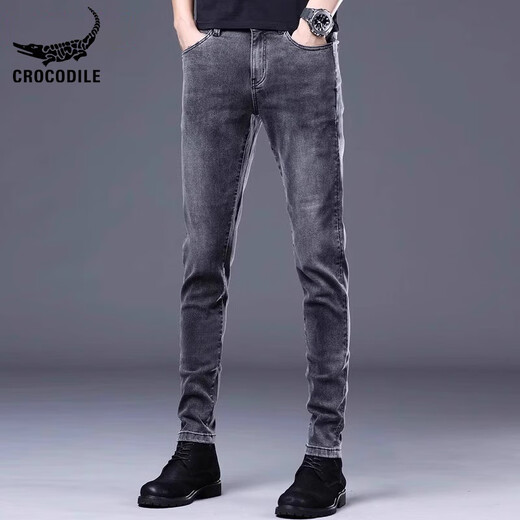 COGAS CHOGATH CHOGATH COCODILE CROCODILE Camisa de cocodrilo Jeans Pantalones Slim Slim Foot Summer String Fin-Think Casual Men 1048 Negro Regular 10xl 2890-105Jin [Jin iguala 0.5 kg]