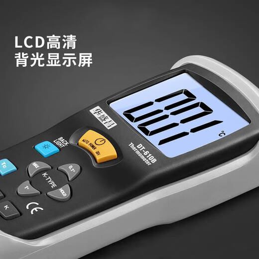Ni Zhier personnalisé CEM Huashengchang Thermocouple K-Thermomètre industriel de type K / Thermomètre industriel avec sonde 610B [Type K / J à quatre canaux] DT-3891H [-200 ~