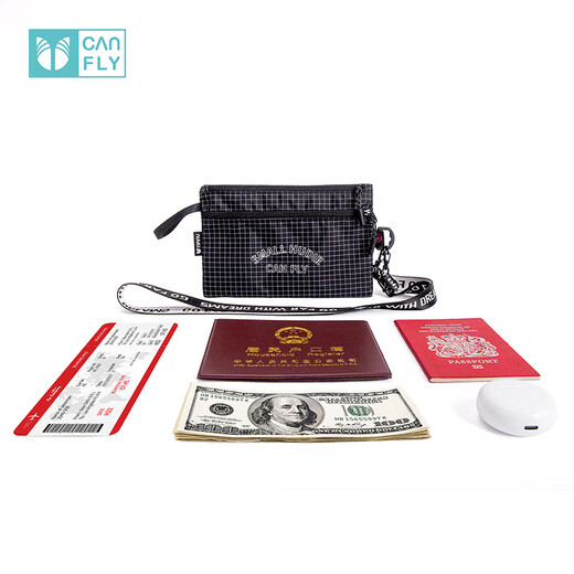 Ni Zhier Antift Passing Antift Brussage RFID Passeport Sac de rangement Voyage Portable Portefeuille Carte Certificat Intégration Certificat Maison Enregistrement de la maison Grille Black 360 Full Full Package RFID Antifl