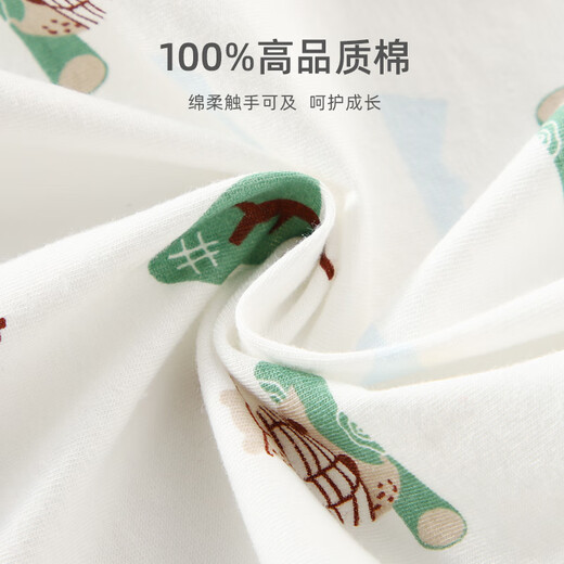 翘脚鸭（Tiptoe Duck）婴儿衣服新生儿夏季薄款连体衣宝宝内衣贴身睡衣 小河马2件 80cm