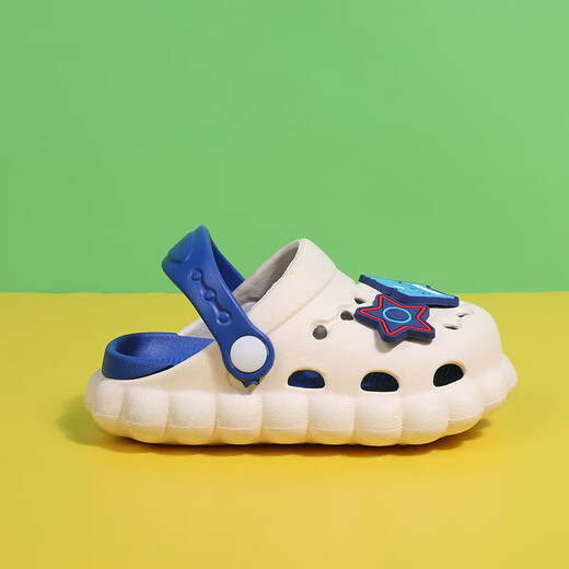 Wangwang Team Kinderschuhen Summer Jungen und Mädchen Babylochschuhe Innen-Schlupf-Rutsch weicher Einzelkind Baotou Sandalen PW-3101 Meter Weiß AQI 16 innere Länge 16 cm
