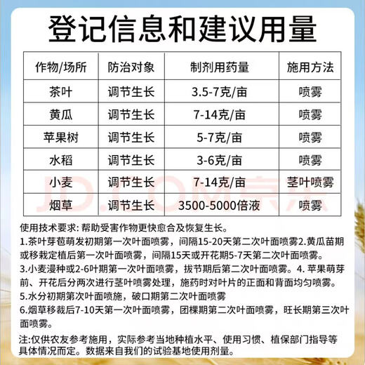 Bihu Indo-Brassica vegetable, flower and fruit tree antidote for plant growth regulator Chi-Indo Brassica 50g*1 bag 3g