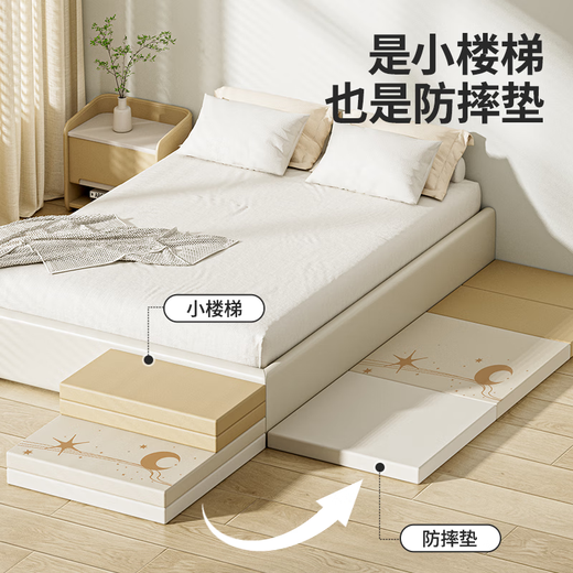 Qiaolexiong (Qiaolexiong) прикроватный антидорный коврик с утолщенным домохозяйственным складывающим мат-мат с матом с ползун