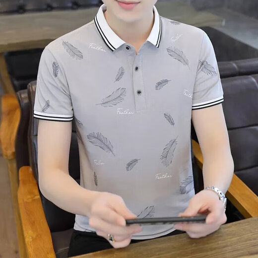 丨利郎丨品牌男装有领Polo衫夏季男士短袖T恤ins棉质修身半袖潮牌衣服 2023677白色2024 M 体重90-100