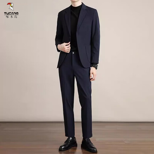 Woodpecker (TUCANO) 2025 new formal suit men's spring and autumn business casual suit tailored versatile suit brown trousers suit suit + trousers M recommended 95-115Jin Jin equals 0.5 kg