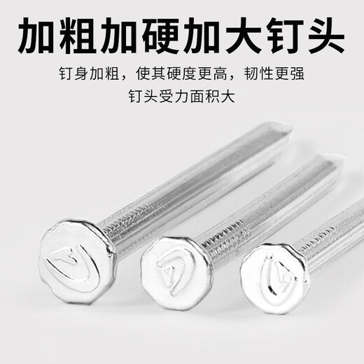 Shanghai high-quality cement nails, steel nails, high-strength picture frame hanging nails, wall nails, concrete cement wall special fixed nails, round nails, carpentry nails, special steel nails boxed 40mm (about 135 pieces/box)