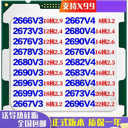 Applicable to E5 2666 2673 2676 2678 2680 2696 2690 2686 2667 V3 V4 CPU E5-2667V3 8 cores 3.2GHz