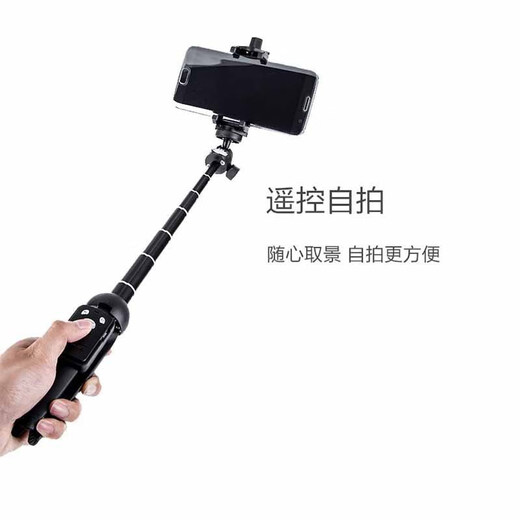 Yunteng Factory Direct Sales Yunteng 9928 Tripod Selfie Stick Mobile Tripod Bluetooth Mini Desktop Live Stick Black