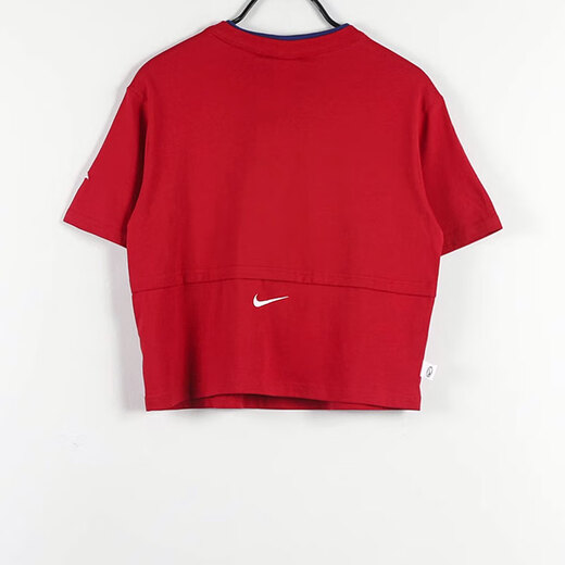 Nike (Nike) Kurzärärmelte T-Shirt Frauen Sommersportwear Big Logo Gedrucktes runder Hals halbärmeliges Hemd Casual Top HF6291-687 Red M.