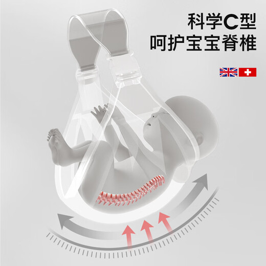 LOVEMAMI英国抱娃神器解放双手背带婴儿前抱式背娃宝宝背巾外出用 摩卡棕 透气款(松紧可调)