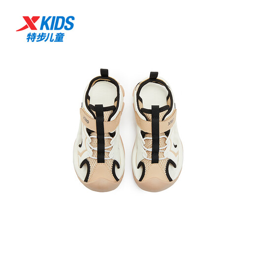 Xtep Children's Beach Shoes Summer Boys and Kids Breathable Mesh Cushioning Comfortable Wear-Resistant Non-Slip Fashionable Versatile Sandals Lilac Brown/Oatmeal Milk 28