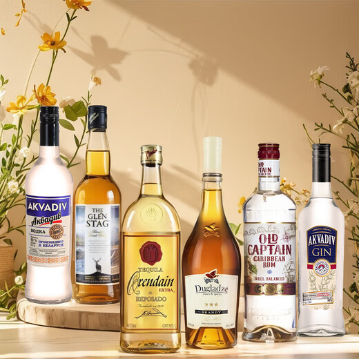 欧帅调酒套装 六大基酒 原装进口洋酒 调酒基酒套装全套 700mL 礼盒装