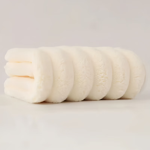 Dry hair cap, thickened and super absorbent, children's shampoo and wiping hair, quick-drying hair towel, coral velvet, thickened wavy pattern, coconut white, 1 pack 26*65cm