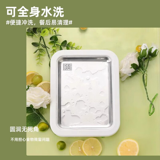 
Yuanzhi German quality fried yogurt machine for household plug-in ice cream fried yogurt machine for small household children's mini ice tray [Girl's Powder-Large] 304 food grade stainless steel model