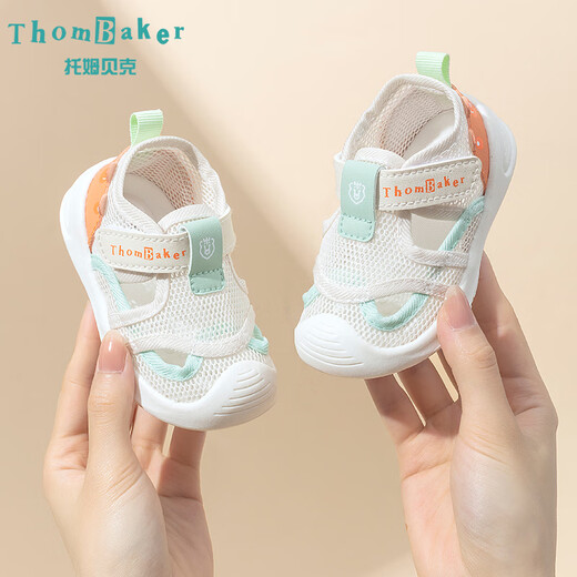 
Tombeck baby sandals for boys and girls summer toddler shoes 1-3 years old baby sandals soft-soled baby shoes Ocean Blue 18#