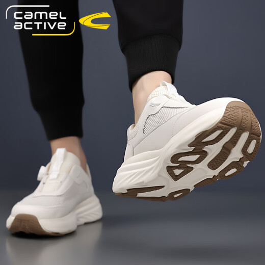 Camel Dynamic Herrenschuhe atmungsaktueller Outdoor-Laufsportschuhe weiche Sohle-Männer-Freizeitschuhe Trittschuhe in Weiß [weiche Sohle weiche Oberfläche] Nicht-Schlupf 9855 38 Standard Lederschuhgröße