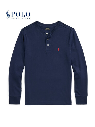 Polo Ralph Lauren Boys' Classic Cotton Jersey Henley RL43151 410-Dark Blue 90 (2)