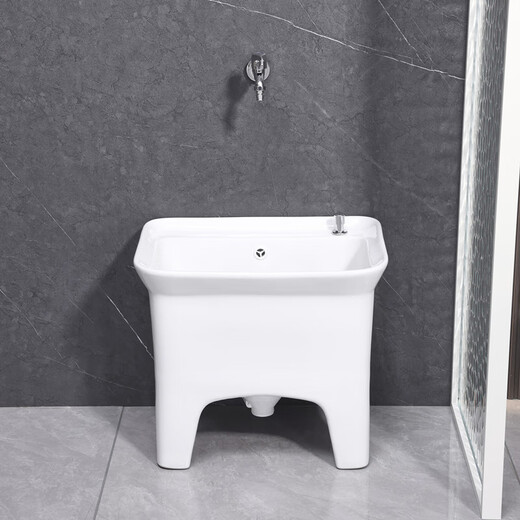 Lefit (lfte) bathroom ceramic mop pool balcony mop trough household Taiwan-controlled large, medium and small mop basin courtyard mop pool 932 Taiwan-controlled drain delivery to home