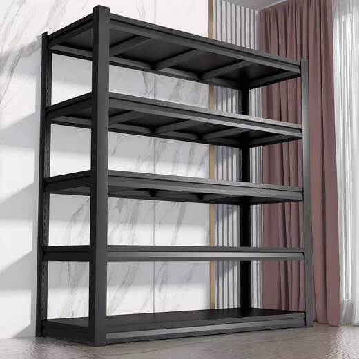 Youguan shelf storage rack multi-layer floor-standing warehouse storage rack utility room storage rack 3-layer--height 80cm black has been source manufacturer's ten-year warranty 4030cm