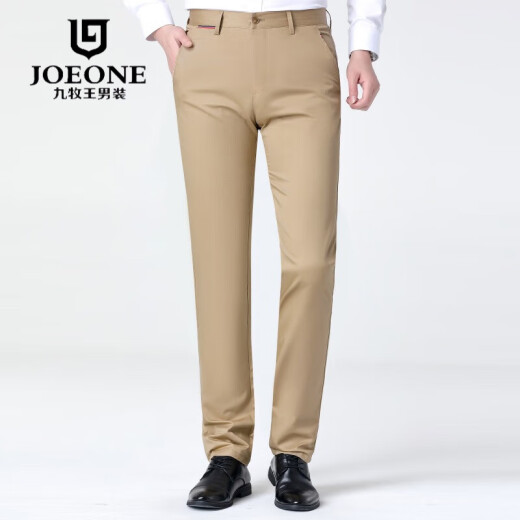 Jiumuwang 2025 Sommerqualität Herrenhosensaison Saison dünne Hochtätigkeitshosen mittleren Alters mit hoher Tapferkeitshose Daddy Long Hosen 9929-1 Khaki 31