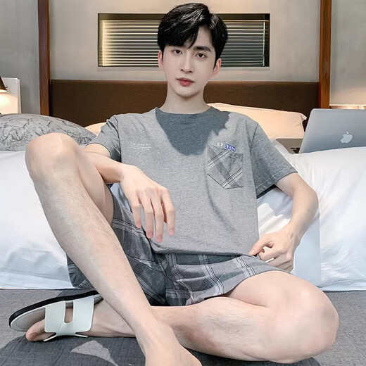 Catman (miiow) Pyjamas pour hommes Summer Coton Pure Shorts Shorts Home Clothe