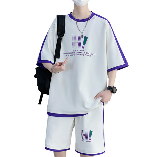 Mondisotu 18-jähriger Schüler und College-Jungen, die einen Sommeranzug für einen Jungen für einen Jungen mit 12-15-jähriger Junior High School 9928 Black (Short Sleeves + Shorts) 9928 Black (M (70-90Jin [Jin entsprechen ca. 0,5 kg]))