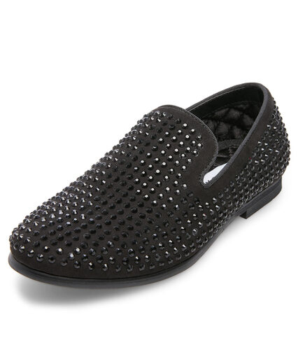 Steve Madden Men's Shoes Unisex Children's Caviar Loafers, Black//White Black//White 5 Little Kid