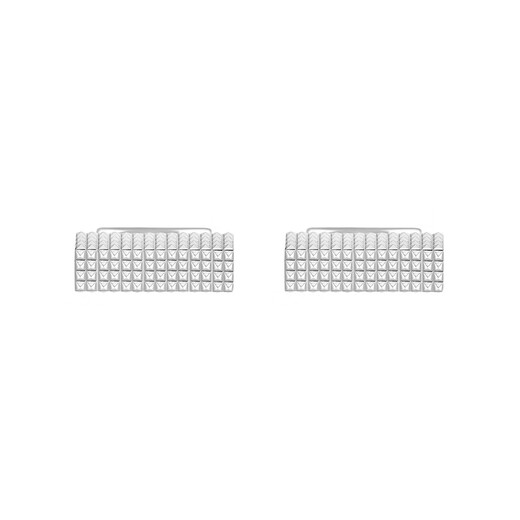 S.T.DUPONT PARIS French Men's Silver Palladium Rectangular Diamond Cufflinks Gifts for Chinese Valentine's Day