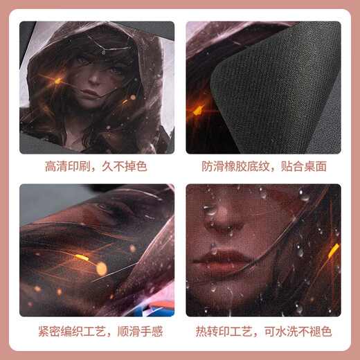 SMVP鼠标垫子男女生办公室发财文字笔记本电脑键盘垫简约可定制防滑 GE-6189 260x210mmx2mm