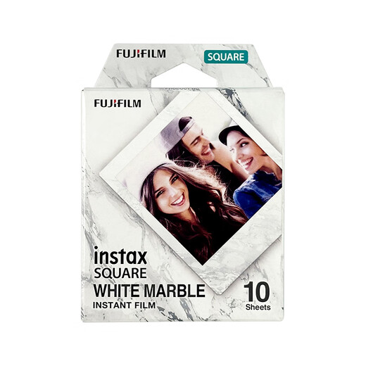 FUJIFILM instant photo paper is suitable for miniSE/11/12/99 white edge/color edge photo paper SQ square WIDE wide series photo paper SQ square white marble 10 sheets