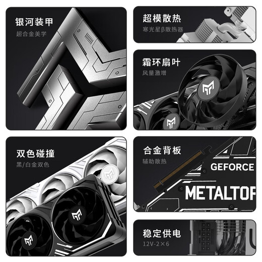 GALAXY GeForce RTX 5080 Metal Master Platinum Edition OC 16G GDDR7 DLSS 4 E-Sports Game Design Editing AI Computer Graphics Card