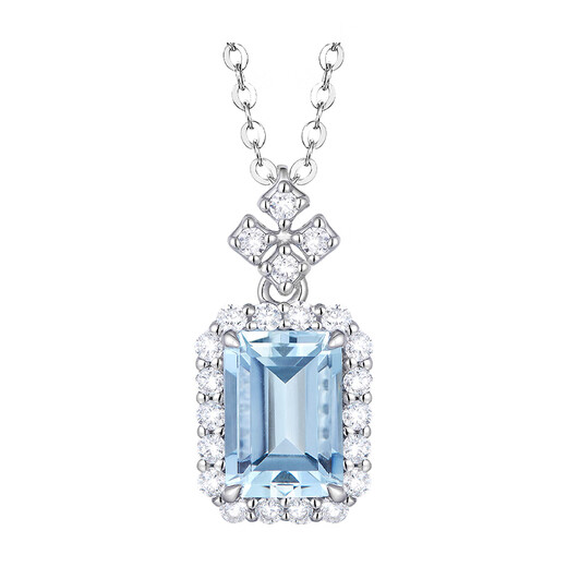 IL&CO Youke Aquamarine Necklace Women's Perfume Bottle Pendant S925 Silver Chinese Valentine's Day Gift for Girlfriend and Wife