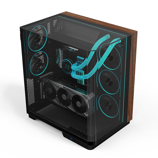 EMACHINES Acer acer Zeus smart screen UItra+ boîtier d'ordinateur verre à trois faces verre incurvé intégré vue sur la mer chambre 360 ​​refroidissement par eau/Type-C/prise arrière de la carte mère/carte graphique installation verticale Zeus smart screen UItra+V333R noir (verre incurvé)